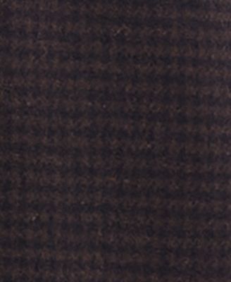 Ted by Men's Classic-Fit Brown Navy Houndstooth Check Overcoat