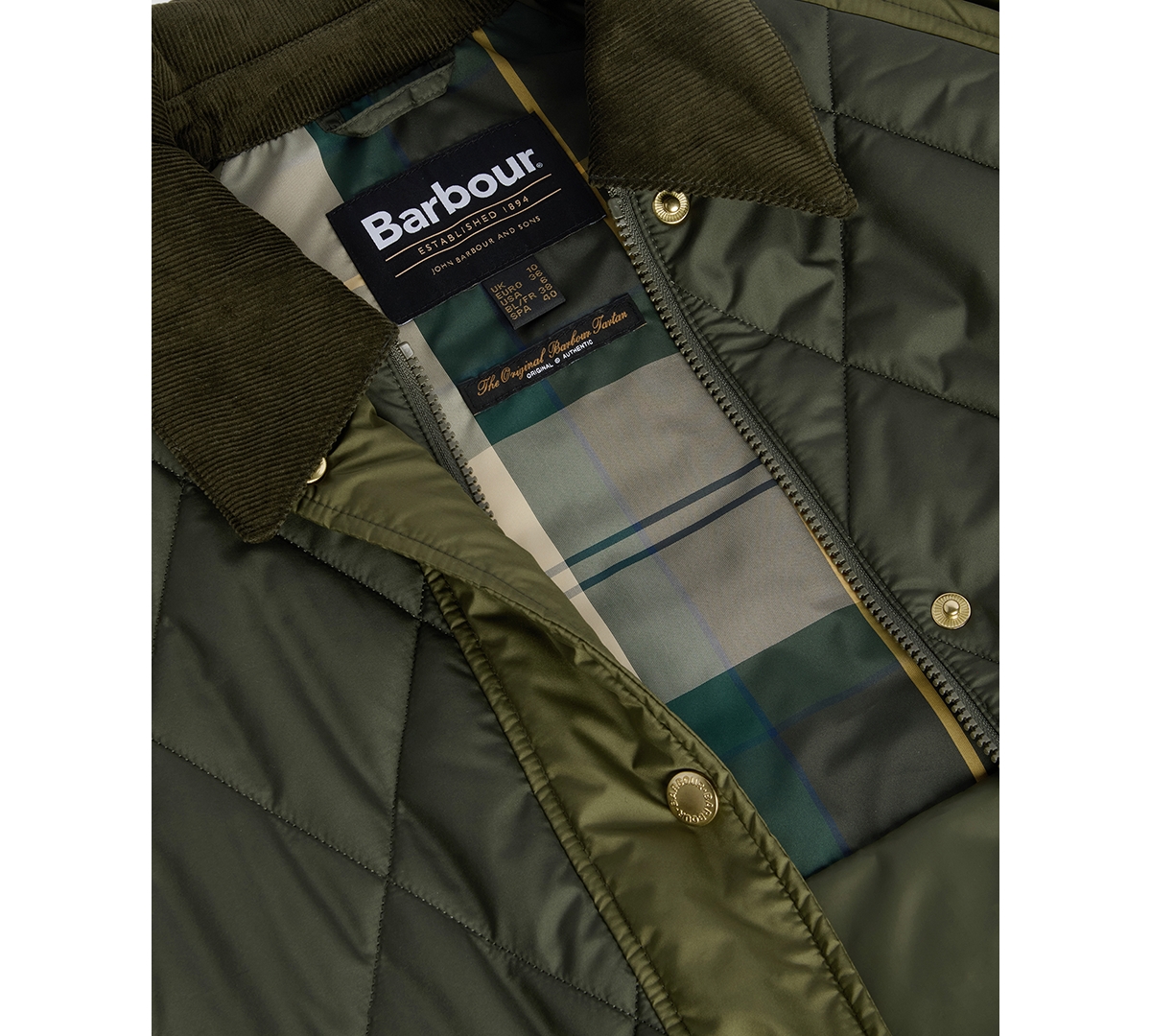 Barbour Women's Martha Corduroy-collar Quilted Jacket