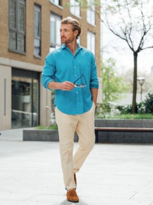 Men's Long Sleeve Kikoy Cotton Shirt