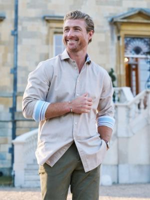 Cotton Cashmere Long Sleeve Shirt