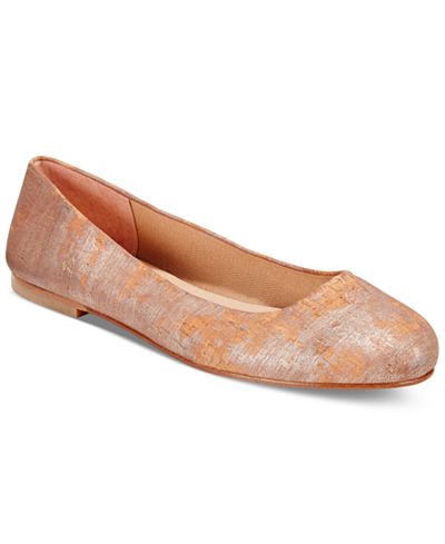 French Sole FS/NY Radar Metallic Cork Ballet Flats