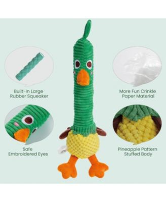 2-in-1 Squeaky Duck Dog Toy,Christmas gift,Cute Stuffed Dog Toys with Large Durable Rubber Squeaky Core for Aggressive Chewers