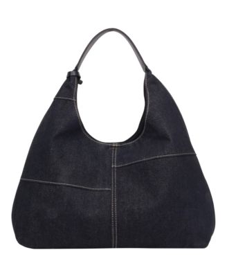 Retro Logo Denim Hobo Bag