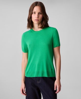 Calvin Klein - Women's Fine Gauge Short-Sleeve Sweater
