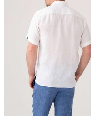 Men's Regular Fit Short Sleeve Linen Shirt