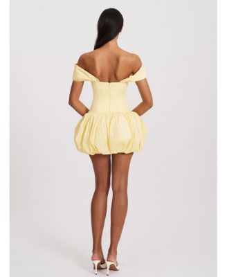 Women's Umika Butter Yellow Bubble Hem Mini Dress