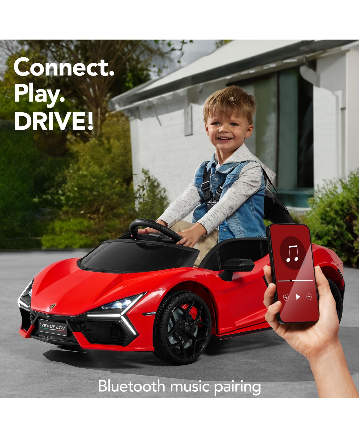 Best Choice Products Kids 12V Ride-On Car Officially Licensed Lamborghini Revuelto w/ Remote, Led Lights