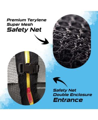 Pumpkin-Shaped Outdoor Trampoline Set with Premium Top-Ring Frame Safety Enclosure, 15 FT - Green Apple