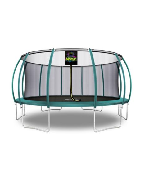 Детская игрушка PlexaLife Pumpkin-Shaped 16 Ft Trampoline with Safety Enclosure, Ages 8+, цвет: Тёмный зелёный