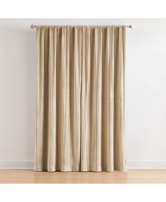 Glam Pleated Velvet Light Filtering Window Curtain Panels Pair 38x84