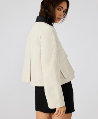 Women's Justina Contrast-Collar Jacket