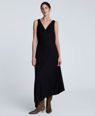 Kenneth Cole - Women's Cowlneck Asymmetric-Hem Maxi Dress