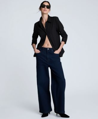 Women's Silky Jersey Button-Front Shirt