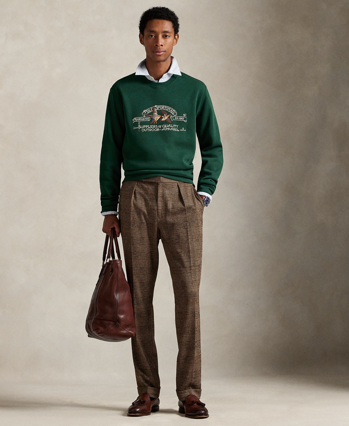 Polo Ralph Lauren Logo-embroidered Sweatshirt In Green