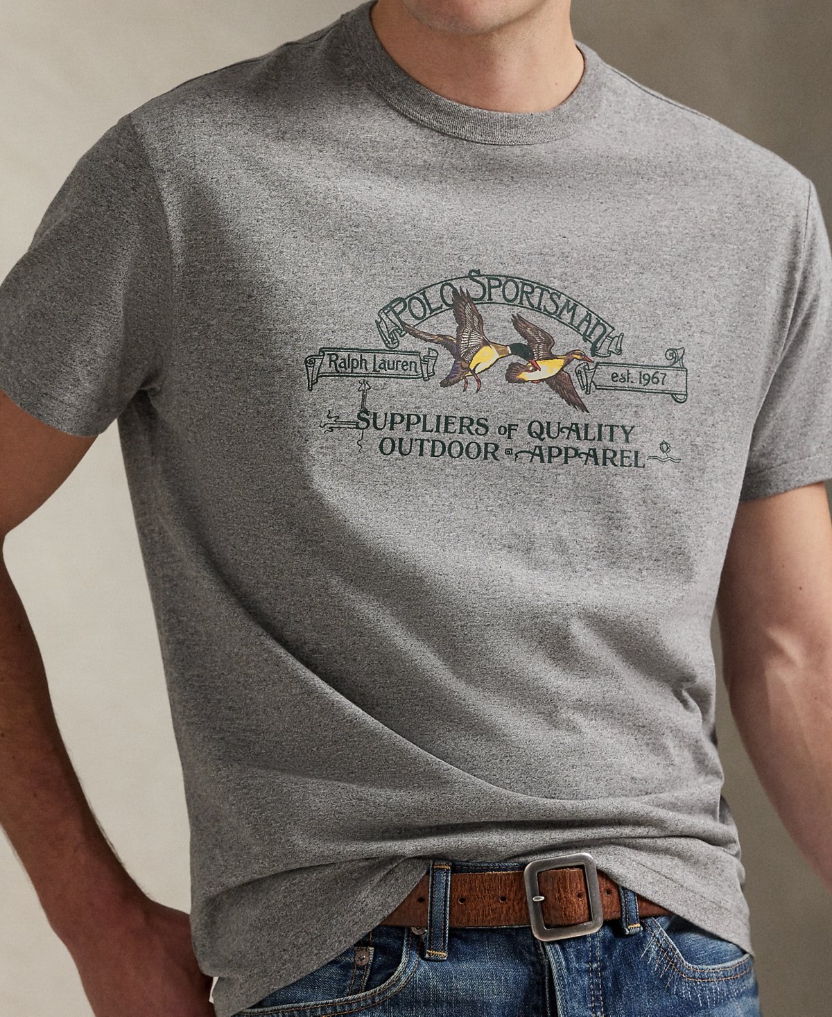 Polo Ralph Lauren Men's Classic-fit Polo Sportsman T-shirt In Gray