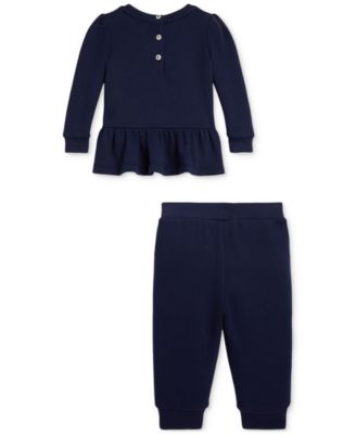 Baby Girls Fleece Sweatshirt & Pant Set