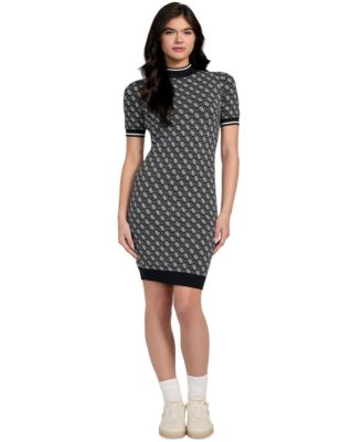GUESS - Women's 4G Logo Short-Sleeve Sweater Dress