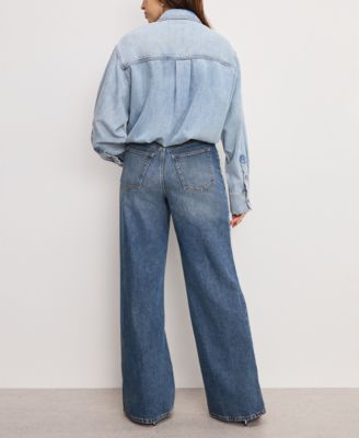 Women's Denim Shirt Jumpsuit