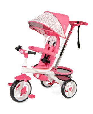Toddler Tricycle Stroller 6-in-1 Push Trike w/ Removable 5-Position Canopy