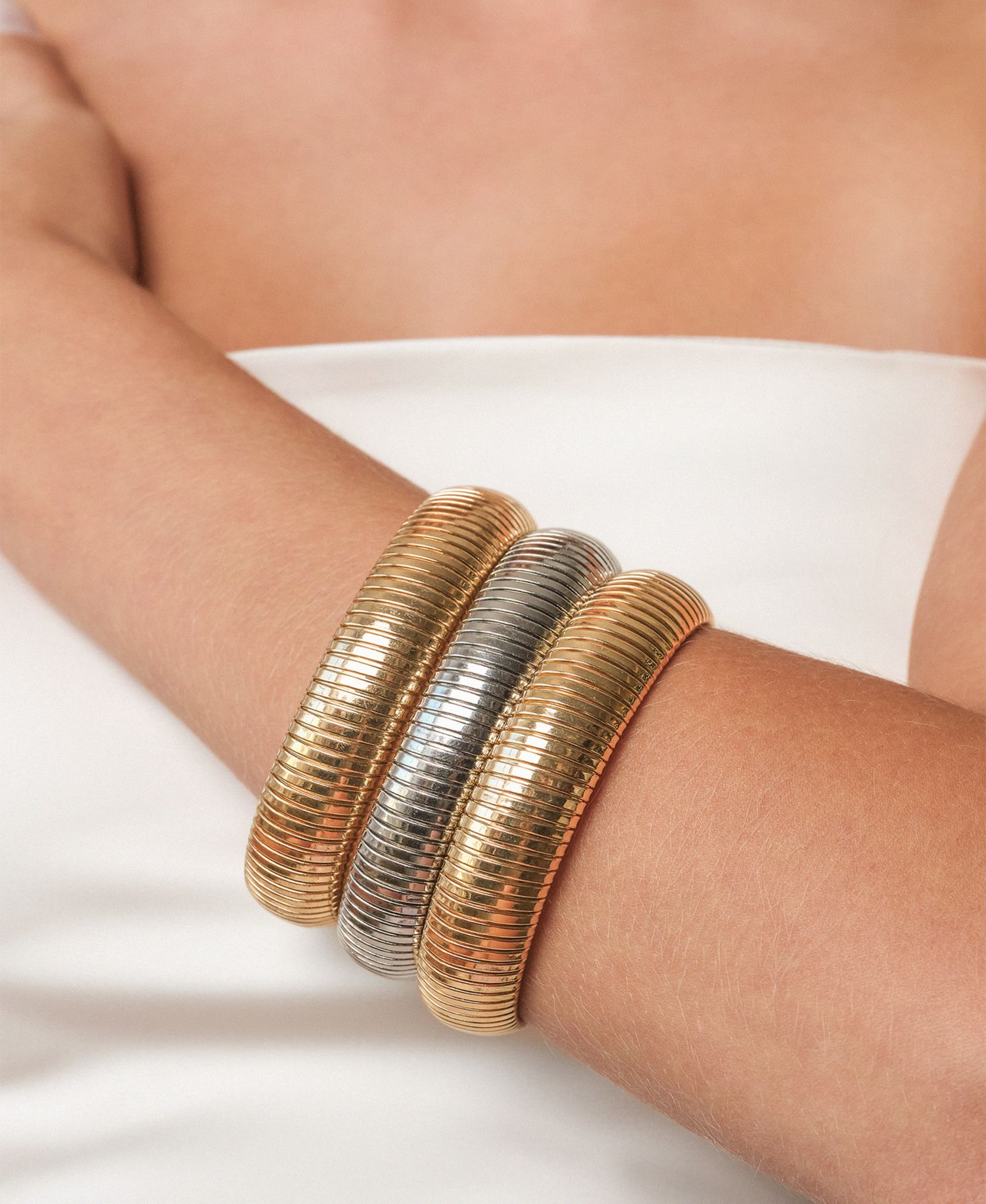 Flex Snake Chain Stretch Bracelet Set