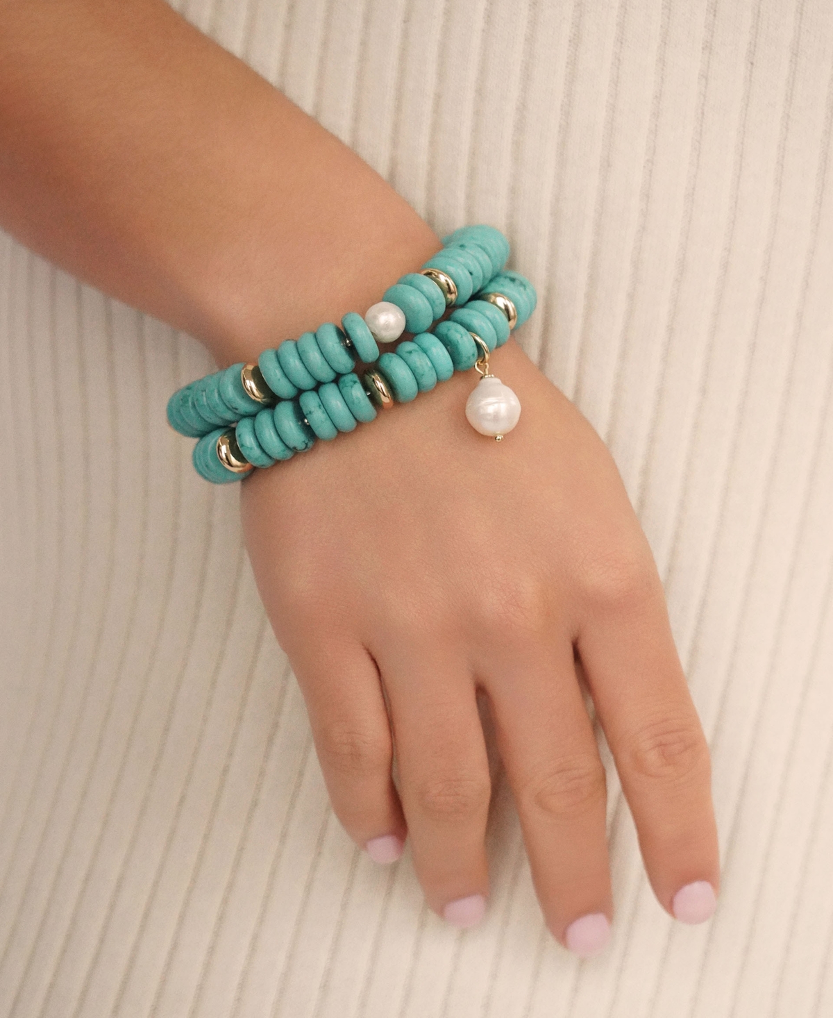 Ettika Amalfi Stretch Bracelet Set In Blue