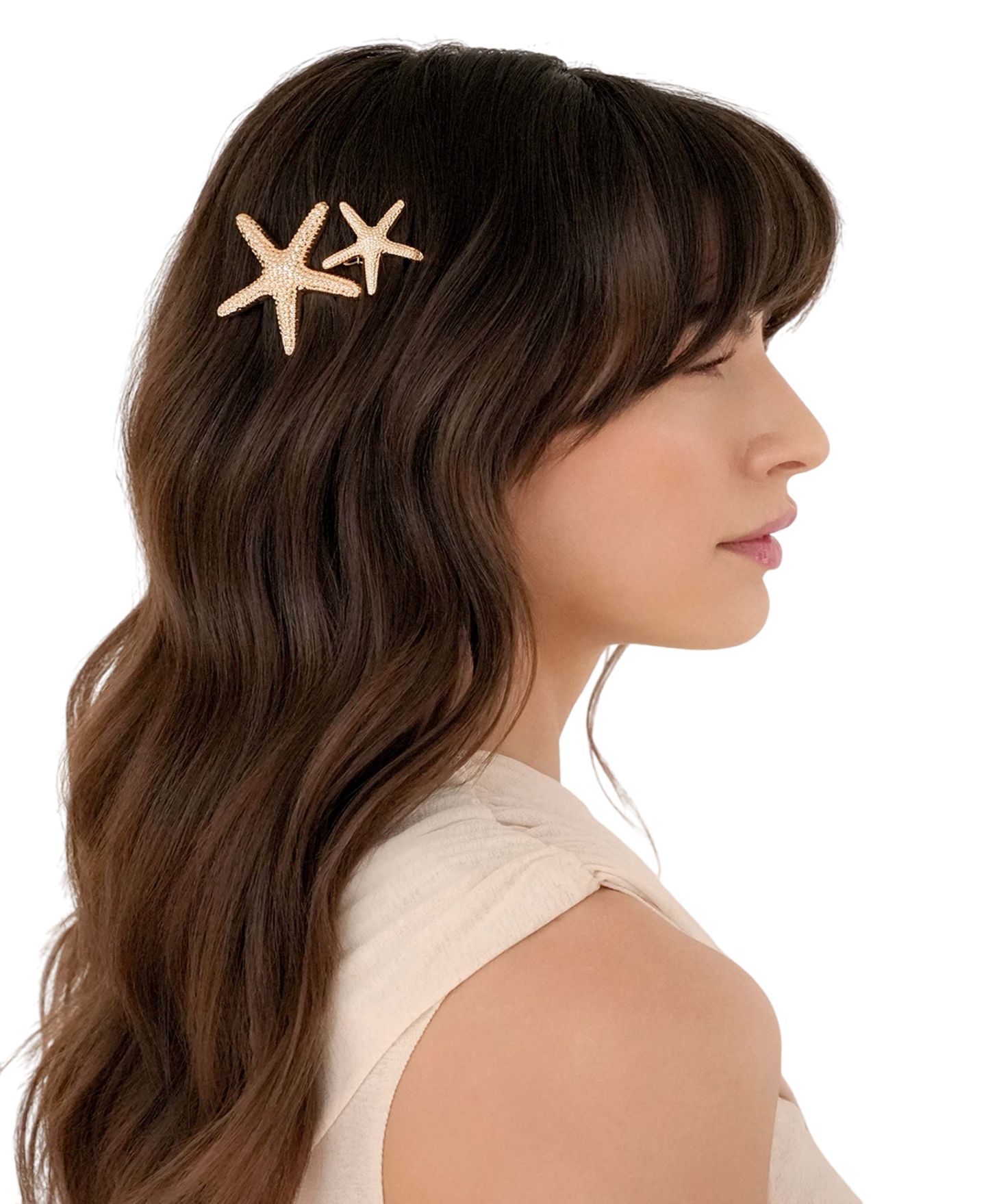 Женские аксессуары Ettika Starfish Barrette Set, цвет: Золотой — фото 5