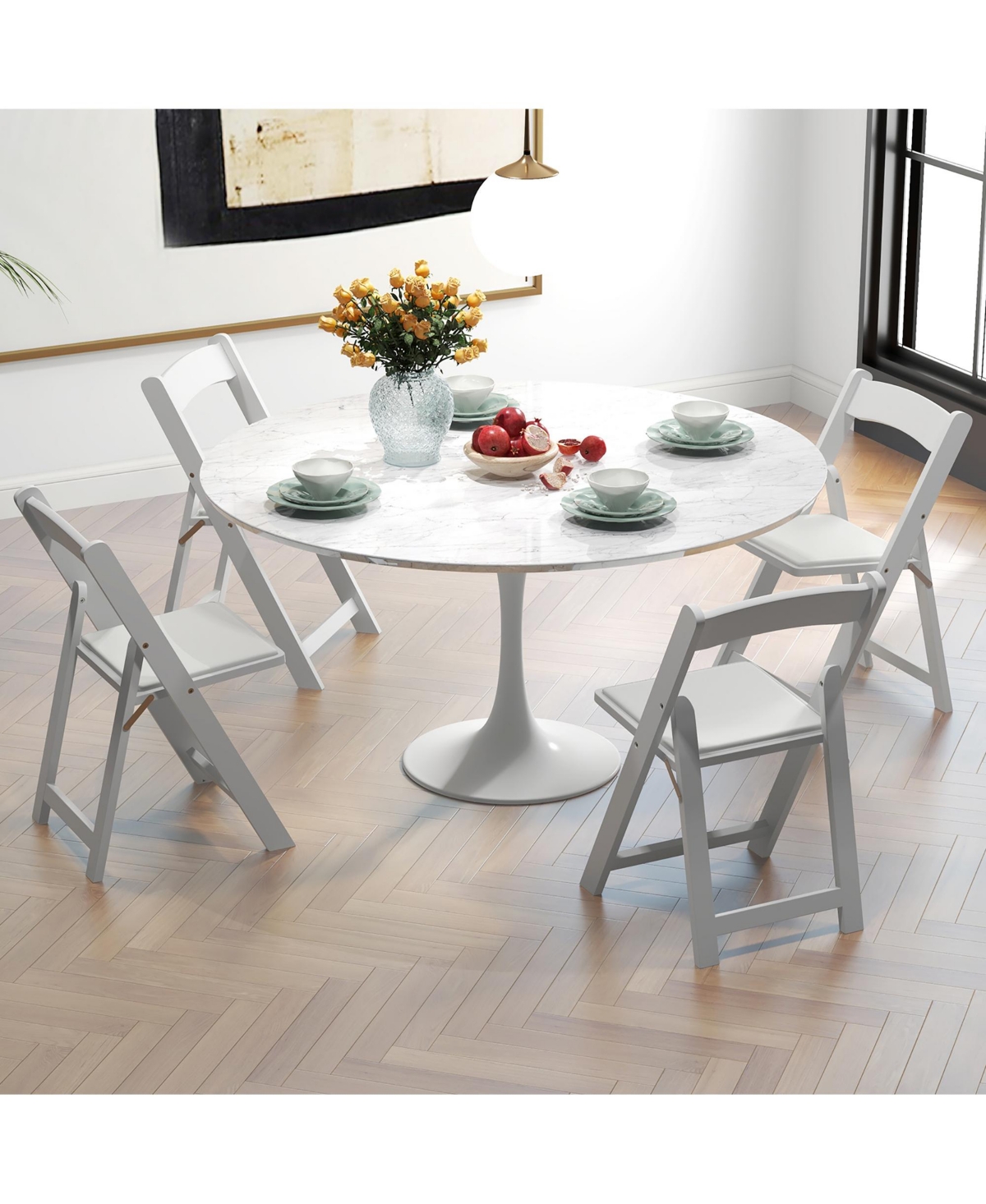 Gymax Set of Dining Chairs w/ Rubber Wood Legs & Padded Seat for Home Office Events