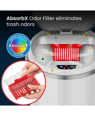 8 Gallon / 30 Liter Stainless Steel Sensor Kitchen Trash Can with Odor Filter