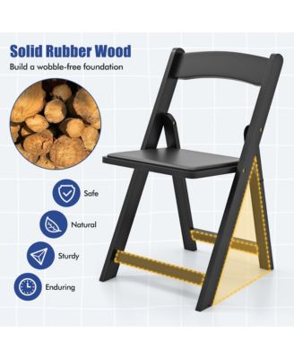 Set of 12 Dining Chairs w/ Rubber Wood Legs & Padded Seat for Home Office Events