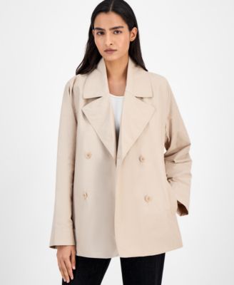 Women's Short Double-Breasted Trench Coat