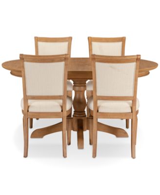 Willowmere 5-Pc. Dining Set (Round Table & 4 Upholstered Chairs) Created for Macy's.