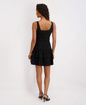 Women's Embroidered Cotton Sleeveless Dress