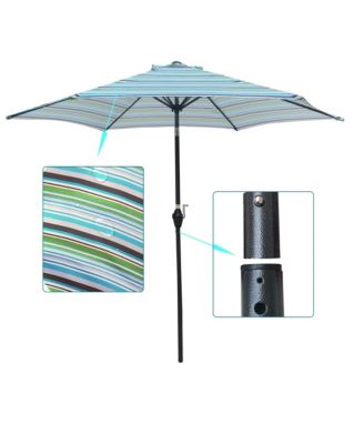 9FT UMBRELLA Blue Stripes