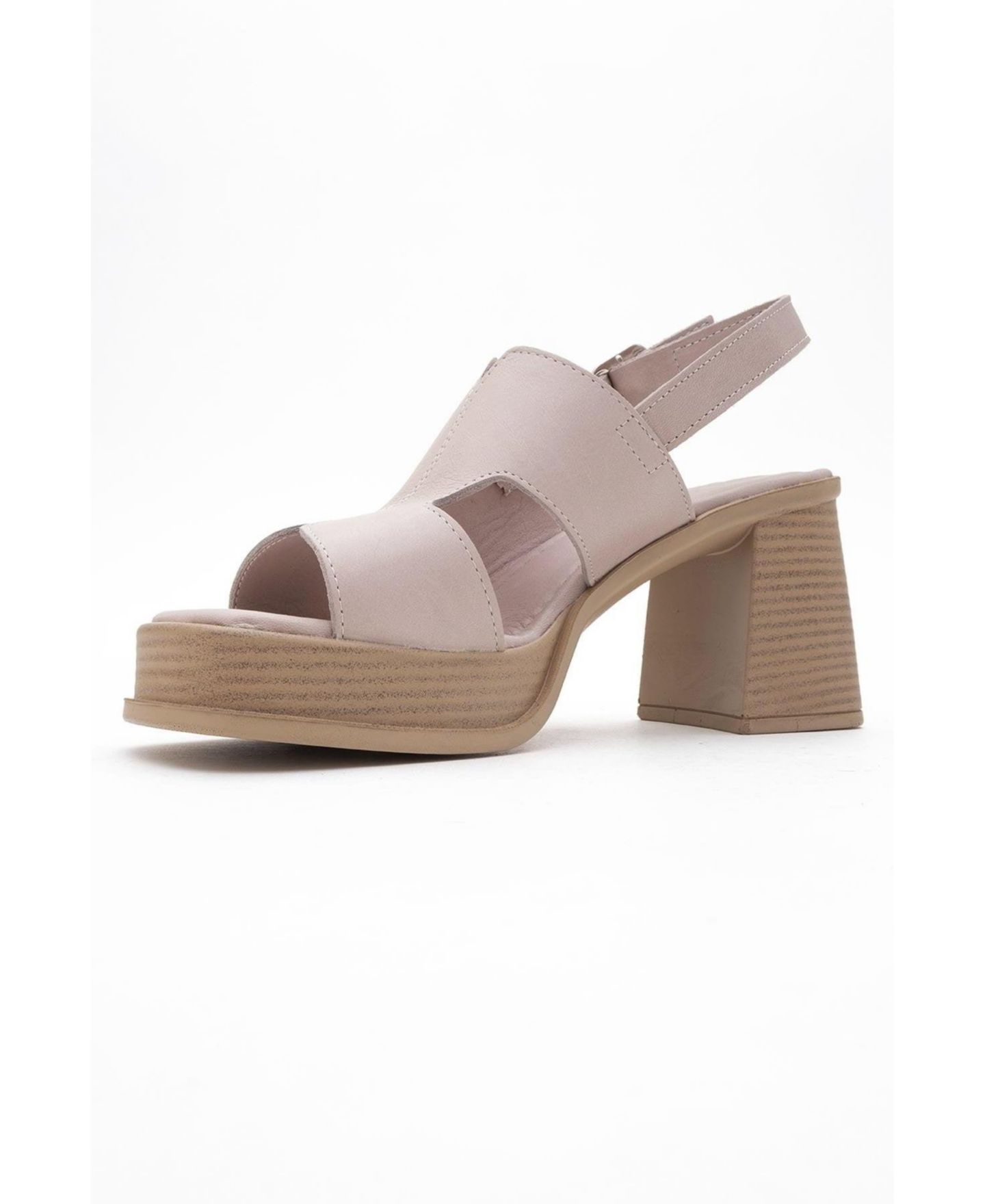 Женские сандалии Forever & Always Shoes Zennia Leather Platform Sandal (Women), цвет: Бежевый кожаный — фото 4