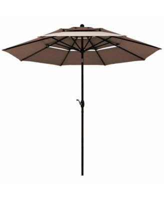 10 Feet 3 Tier Outdoor Patio Umbrella with Double Vented
