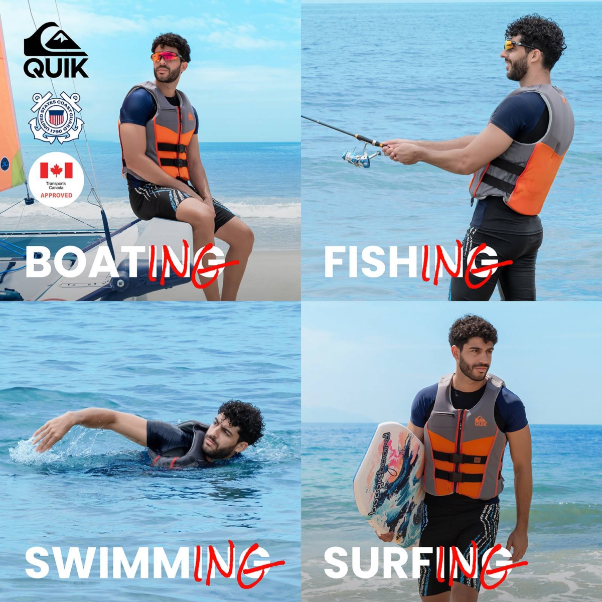 Quiksilver Men's Life Vest, Uscg Approved Life Jacket