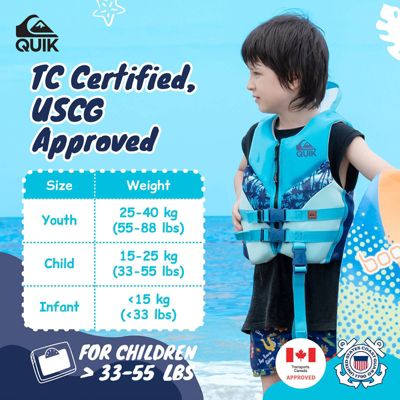 USCG Approved Life Jacket, Evoprene PFD  PVC Foam Swim Vest