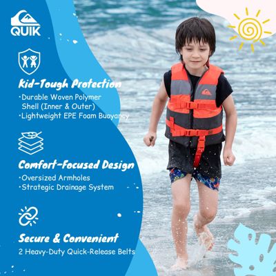 Life Vest USCG Approved with Quick-Release Buckles for water sports