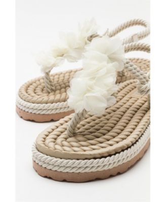 SANTRA Lace-Up Thong Sandals (Women)