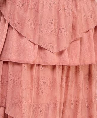 Juniors' Sweetheart Lace Midi Dress