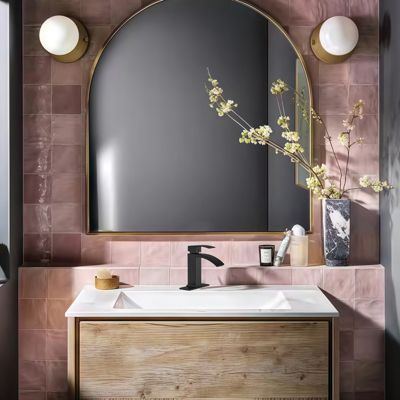 Waterfall Single Hole Single-Handle Low-Arc Bathroom Sink Faucet With Pop-up Drain Assembly In Brushed Nickel