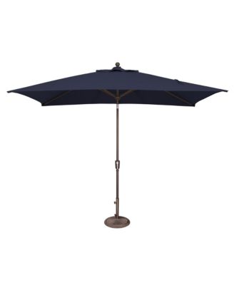 6.6ftx10ft Rectangle Patio Umbrella With Push Button Tilt Bronze Frame