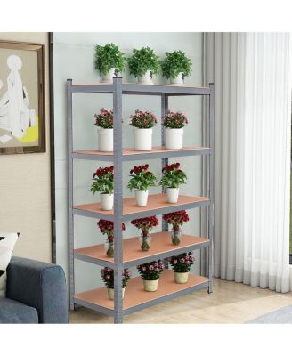 Heavy-Duty Adjustable 5-Level Storage Shelves for Garage, Basement, or Utility Organization