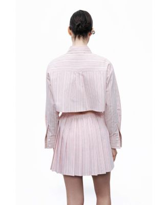 Women's Striped Crop Shirt