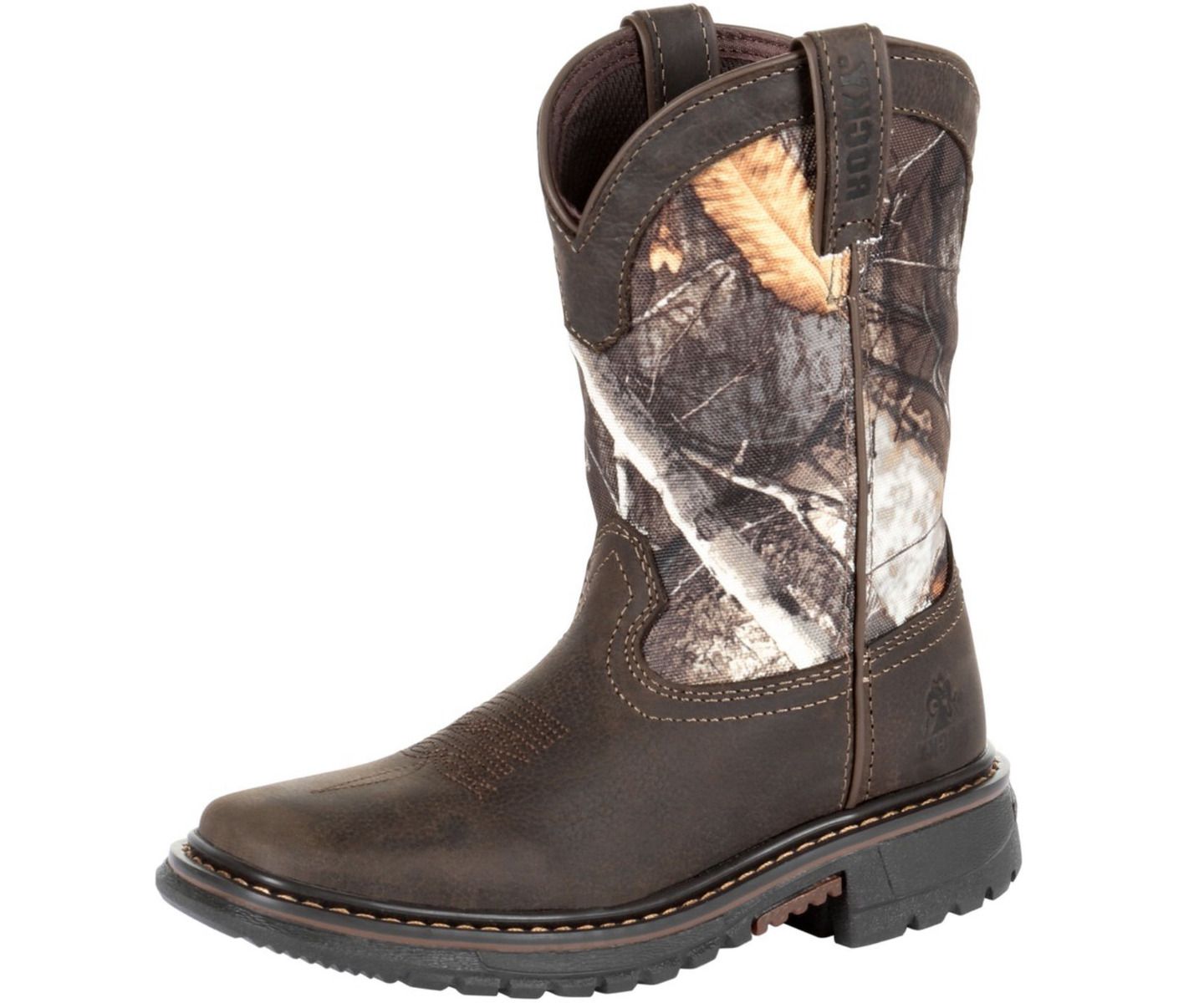 Ботинки ROCKY Ride FLX Waterproof Western для мальчиков, цвет: Коричневый камуфляжный — фото 6