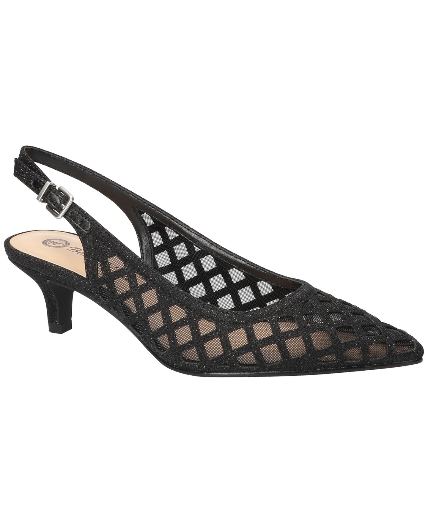Женские туфли Bella Vita Noel Slingback Pointed Toe Pumps, цвет: Чёрный, вариант 1 — фото 1