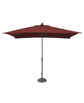6.6FTx10FT Rectangle Patio Umbrella with Push-Button Tilt, Anthracite Frame