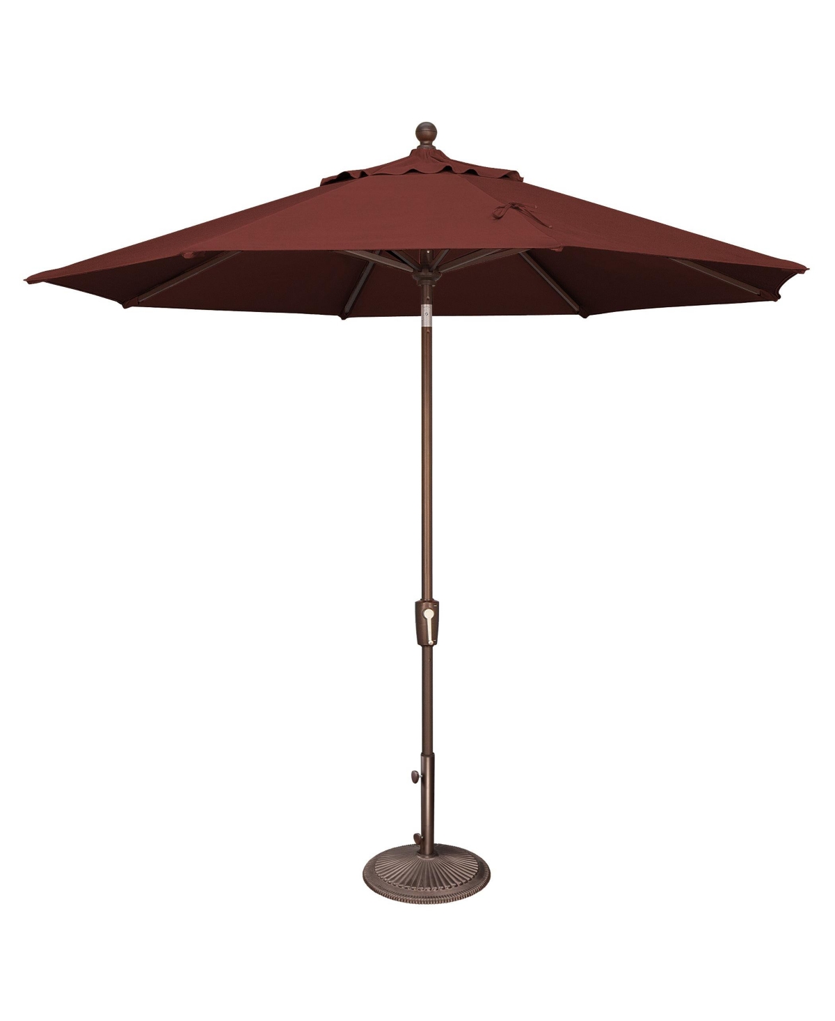 9FT Octagon Patio Umbrella with Push-Button Tilt, Bronze Frame - Spa