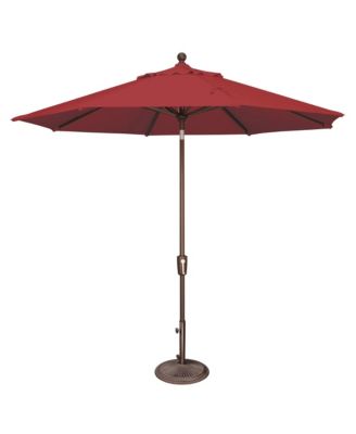9FT Solefin Octagon Patio Umbrella with Push-Button Tilt, Bronze  Frame