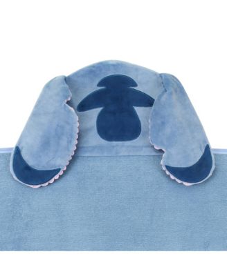 Baby Disney Stitch Luxury Blue Cotton Terry Hooded Bath Towel
